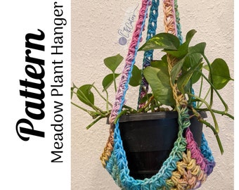 Crochet Pattern, Crochet Meadow Plant Hanger, Crochet Plant Hanger Pattern, Crochet Plant, Crochet Home Decor, LTKCUTIES, DIGITAL DOWNLOAD