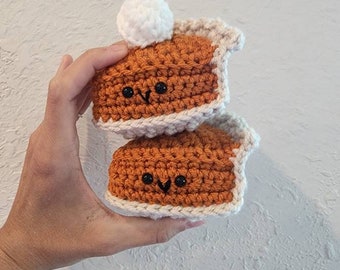 Decorative Pumpkin Decor, Tiered Tray Decor,  Coffee Bar Decor, Crochet Pumpkin Pie Slice, Fall Decor, Pumpkin Pie Slice, Ltkcuties, Pumpkin