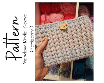 Crochet Pattern, Crochet Kindle Sleeve, Crochet Kindle Cover, Ltkcuties, DIGITAL DOWNLOAD ONLY, Book Gift, Book Sleeve, Crochet Kindle