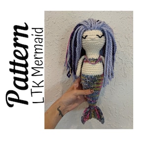 Crochet Pattern, Crochet LTK Mermaid Pattern Only, Crochet Mermaid, Crochet Amigurimi, Crochet, Ltkcuties, DIGITAL DOWNLOAD, Crochet Baby