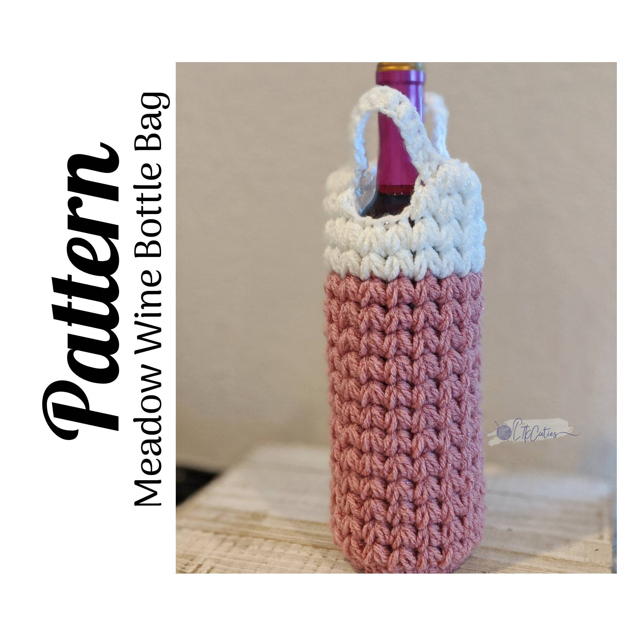 Crochet Pattern Crochet Meadow Wine Bottle Holder Crochet 