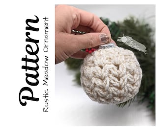 Crochet Pattern, Rustic Meadow Ornament, Ltkcuties, Crochet Ornament, Christmas Ornament, Crochet Ornament Pattern, DIGITAL DOWNLOAD ONLY