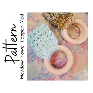 Crochet Pattern, Crochet Towel Topper, Crochet Meadow Towel Topper Mod, Ltkcuties, Digital Download Only, Crochet Kitchen, Crochet Decor