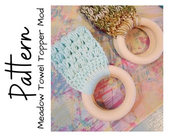 Crochet Pattern, Crochet Towel Topper, Crochet Meadow Towel Topper Mod, Ltkcuties, Digital Download Only, Crochet Kitchen, Crochet Decor