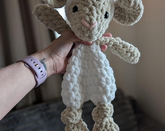 Ready to ship, Lamb Plushie Lovey Snuggler