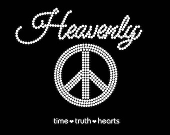 Heavenly Peace (7,04 x 5,48 po.) T-shirt ou sweat à capuche avec strass - 6 styles au choix - Livraison gratuite aux États-Unis
