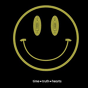 Happy Face (8.5&quot; x 8.5&quot;) in clear or yellow Rhinestones- T Shirt, Tank Top or Hoodie- your choice of 5 styles- Free shipping in the U.S.
