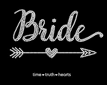 Modèle de mariée (9 x 4,8 po.) en strass ou en vinyle -4 styles de chemises disponibles- Livraison gratuite aux États-Unis