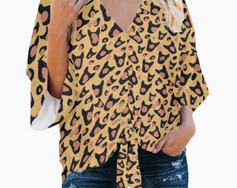 Bull Terrier Print Streamers Blouse