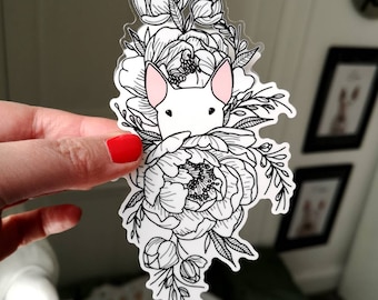 Transparent Peony Bully Vinyl Sticker