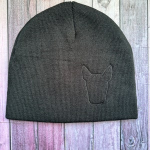 Black Bull Terrier Beanie Hat