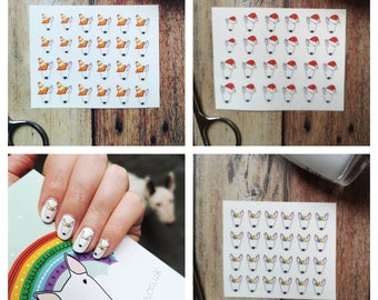 Bull Terrier Nail Decals
