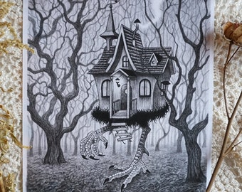 Baba Yaga's House - print