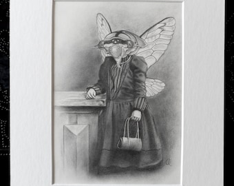 Cicada Girl- original drawing