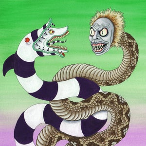 Beetlejuice Serpent & Sandworm- print