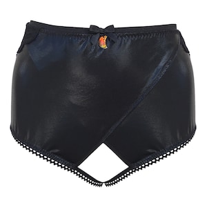 Highwaist Ouvert Panties - Onyx