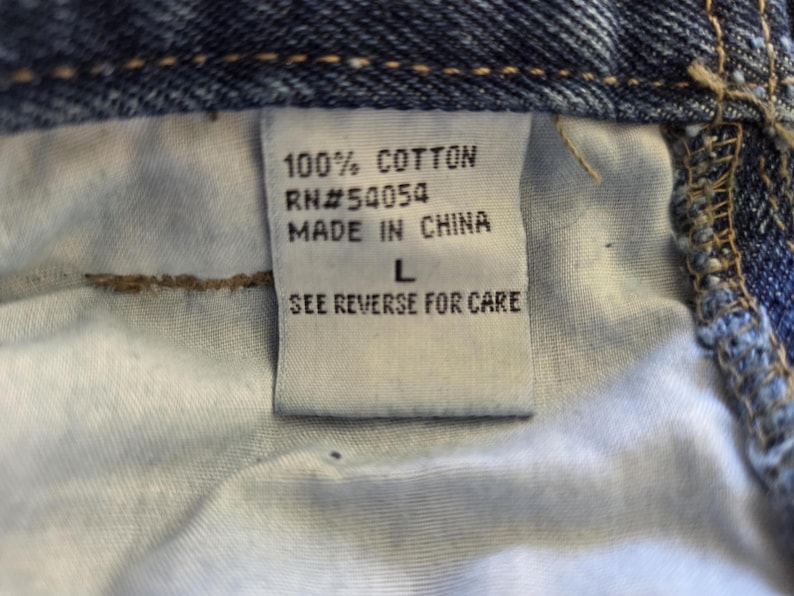 Vintage B ONE SOUL vida jeans med löstagbar passform – 90-tals Y2K japansk streetwear-denim bild 7