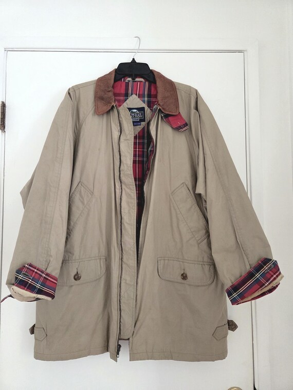 Gant Chore Barn Coat Leather Collar Womens Sz L Unisex