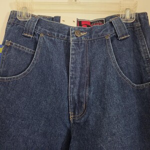 Vintage B ONE SOUL vida jeans med löstagbar passform – 90-tals Y2K japansk streetwear-denim bild 3
