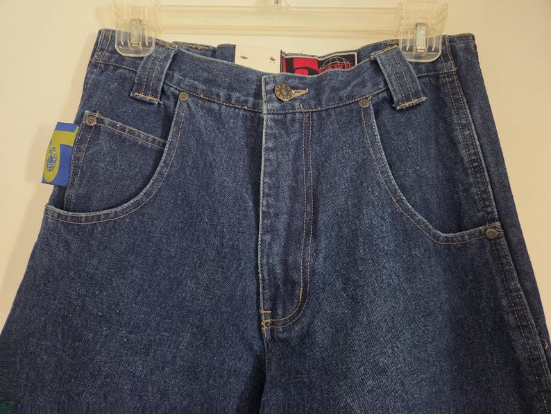 Vintage B ONE SOUL vida jeans med löstagbar passform – 90-tals Y2K japansk streetwear-denim bild 3