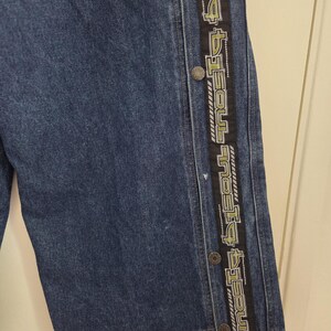 Vintage B ONE SOUL vida jeans med löstagbar passform – 90-tals Y2K japansk streetwear-denim bild 8
