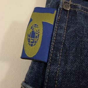 Vintage B ONE SOUL vida jeans med löstagbar passform – 90-tals Y2K japansk streetwear-denim bild 5