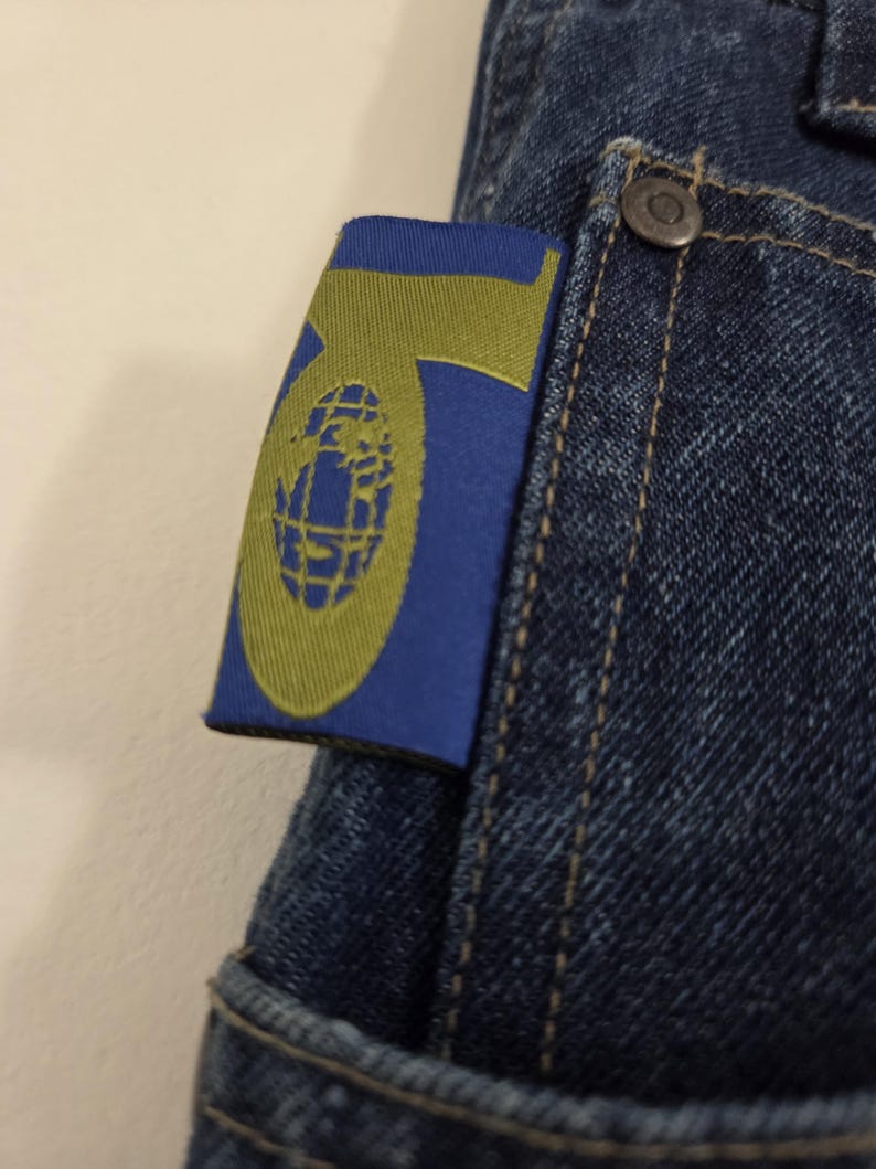 Vintage B ONE SOUL vida jeans med löstagbar passform – 90-tals Y2K japansk streetwear-denim bild 5