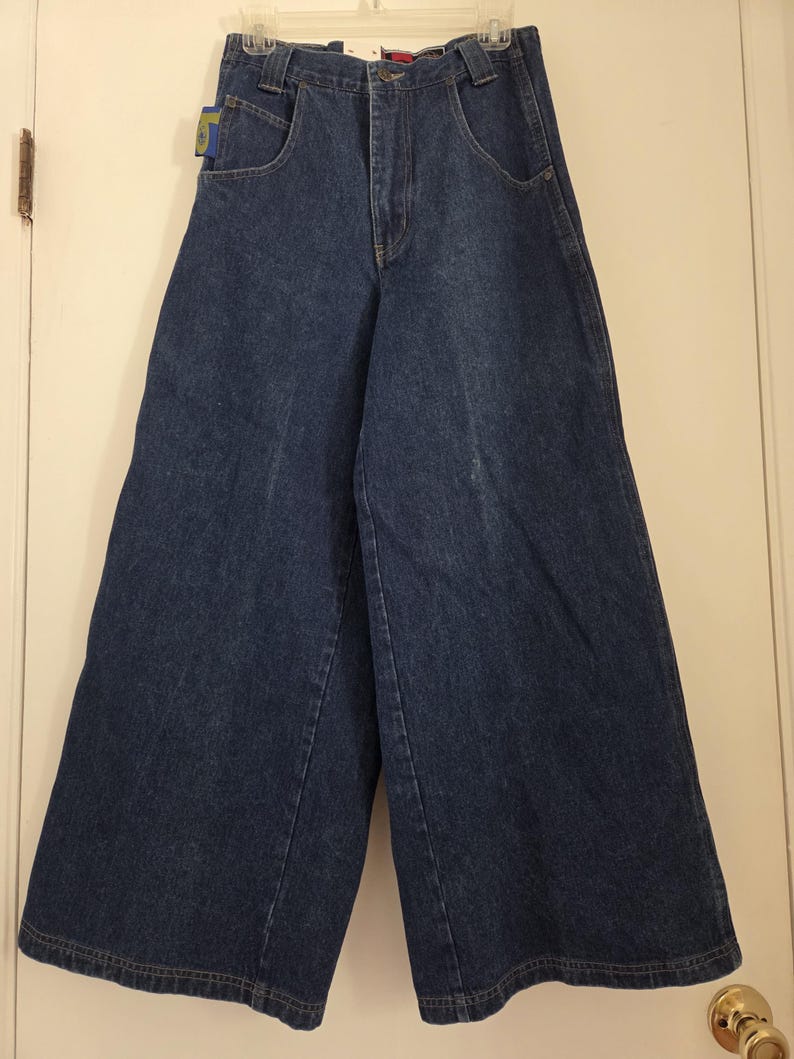Vintage B ONE SOUL vida jeans med löstagbar passform – 90-tals Y2K japansk streetwear-denim bild 2