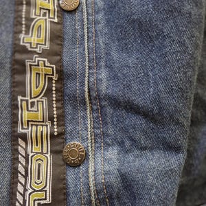 Vintage B ONE SOUL vida jeans med löstagbar passform – 90-tals Y2K japansk streetwear-denim bild 12