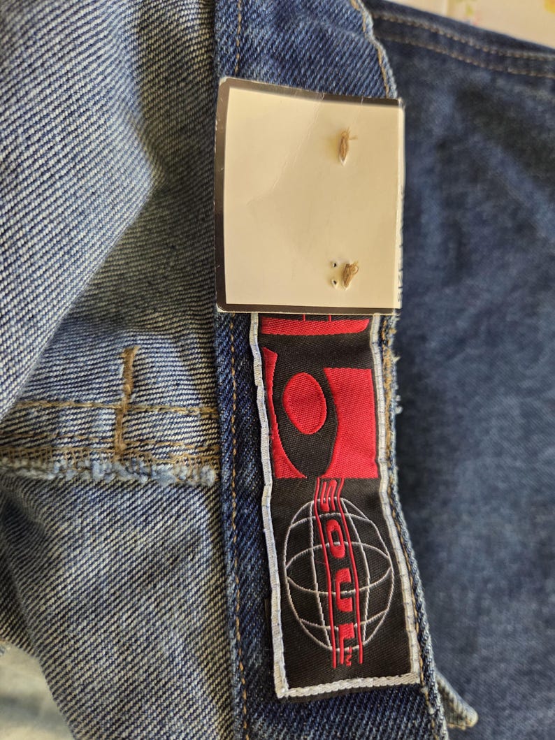 Vintage B ONE SOUL vida jeans med löstagbar passform – 90-tals Y2K japansk streetwear-denim bild 4