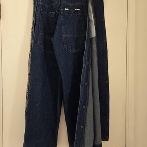 Vintage B ONE SOUL vida jeans med löstagbar passform – 90-tals Y2K japansk streetwear-denim bild 10