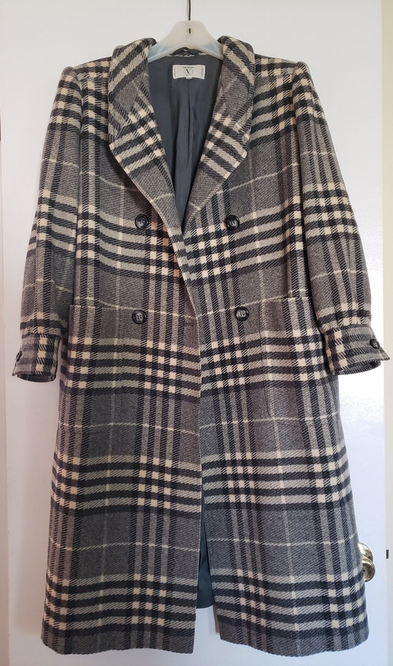 VALENTINO MISS V Coat Vintage 1980s does 1950s Gra