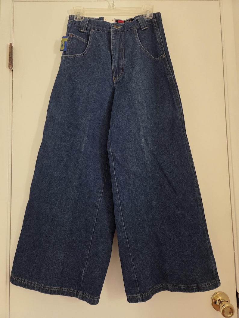 Vintage B ONE SOUL vida jeans med löstagbar passform – 90-tals Y2K japansk streetwear-denim bild 13