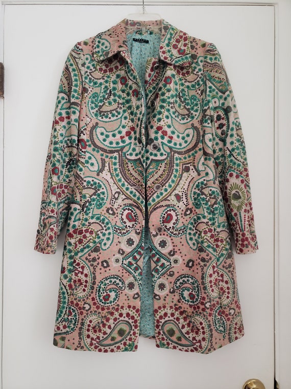 SISLEY Italy Vintage 1990s Walking Coat Long Blaz… - image 8