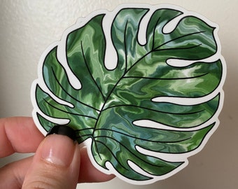 Laptop Sticker, Vinyl Sticker, Monstera Leaf, Plant Sticker, Water Bottle Sticker, Planner, Notebook Sticker, Journaling Sticker