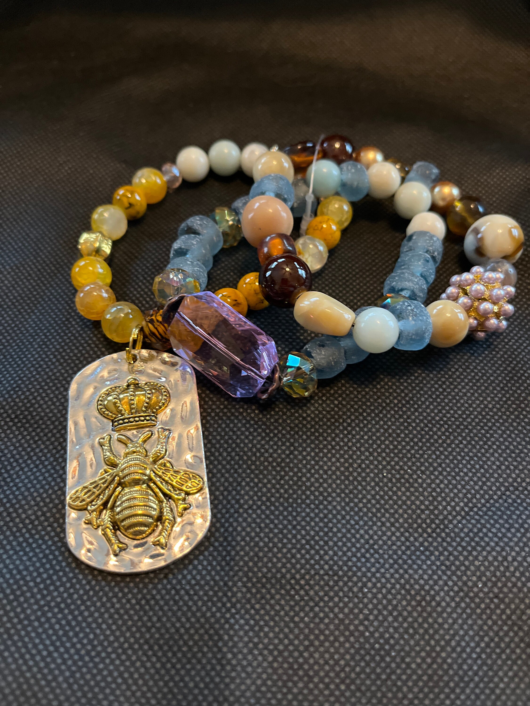 Queen Bee Bracelet with Diamonds and Sapphires Signature  Set of Queen Bee Bracelets main image 2