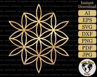 Download Flower Of Life Svg Etsy