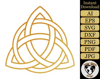 Triquetra SVG Celtic Knot SVG Irish SVG Sacred geometry svg spiritual svg svg cut files ai eps svg dxf pdf png jpg