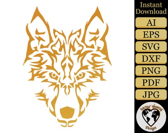 Download Tribal Wolf Svg Etsy