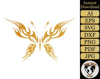Download Tribal Butterfly Svg Etsy