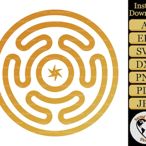 Koło Hekate SVG / Wiedźma SVG / Wicca SVG / Okultyzm SVG / Koło Hekate SVG / Symbol Hekate SVG / Koło Hekate SVG / Strophalos SVG