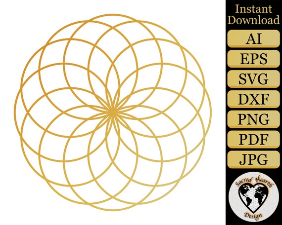 Download Torus Mandala Vector Geometry Svg Commercial Clip Art Etsy