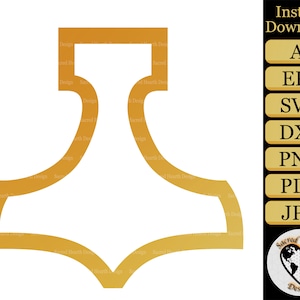 Mjolnir SVG cut file / Thors hammer svg / viking svg / celtic svg / nordic svg / norse svg / viking clipart / odin svg / svg cut files