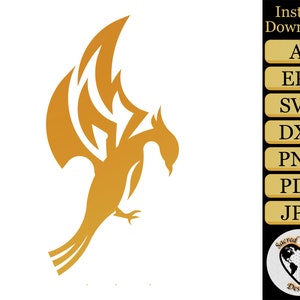 Phoenix SVG / Phoenix PNG / Phoenix Clipart / Phoenix dxf / Phoenix vector / Firebird SVG / mythique svg oiseau / fichiers svg pour cricut