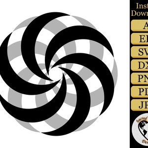 Optical Illusion SVG / Sacred Geometry svg / Trippy svg / Psychedelic SVG / hippie svg / optical illusion clipart / psychedelic clipart