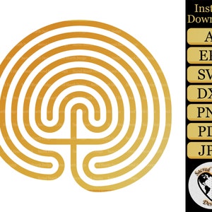 Cretan Labrynth SVG / Circuit labrynth svg / celtic svg / irish svg / spiritual svg / maze svg / svg cut files / svg files for cricut