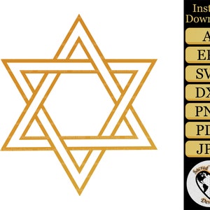 Stella di David SVG / Stella Ebraica SVG / Star svg / ebraico svg / religioso svg / geometria sacra svg / file svg per cricut / spirituale svg