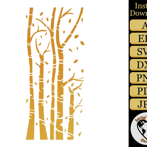 Birch Trees SVG / Tree svg / Forest svg / Trees svg / tree clipart / forest cliaprt / nature svg / Tree cut file / svg files for cricut