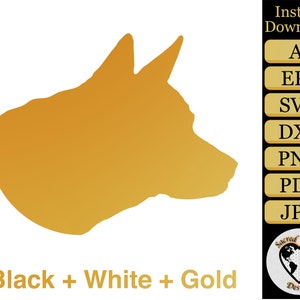 German Shepherd Head SVG | German Shepherd Head PNG | German Shepherd Head Clipart | animal svg | animal png | SVG files for cricut