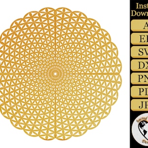 Flower of Life Torus SVG / Sacred Geometry Clip Art / Commercial Vector Files / Tattoo Design